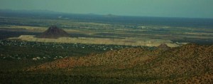 Twin Peaks after being mined for limestone for concrete.